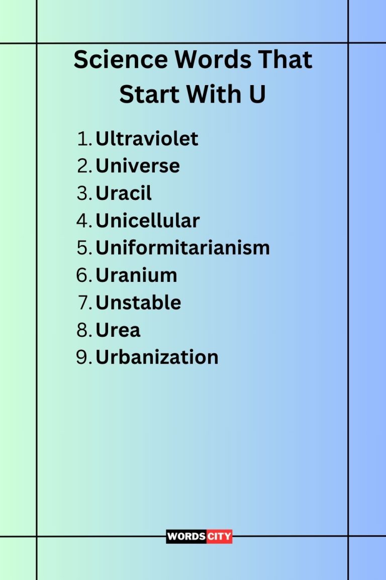 7th Grade Science Words Az