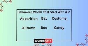 Halloween Words That Start With A-Z