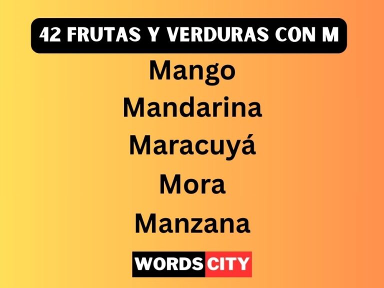 42 Frutas y Verduras Con M