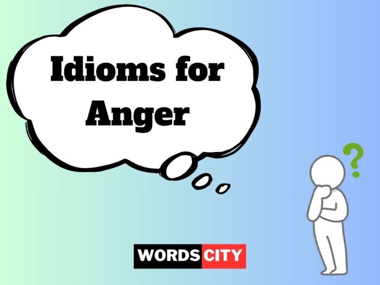Idioms for Anger