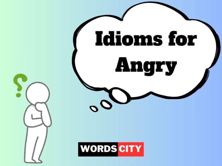 Idioms for Angry