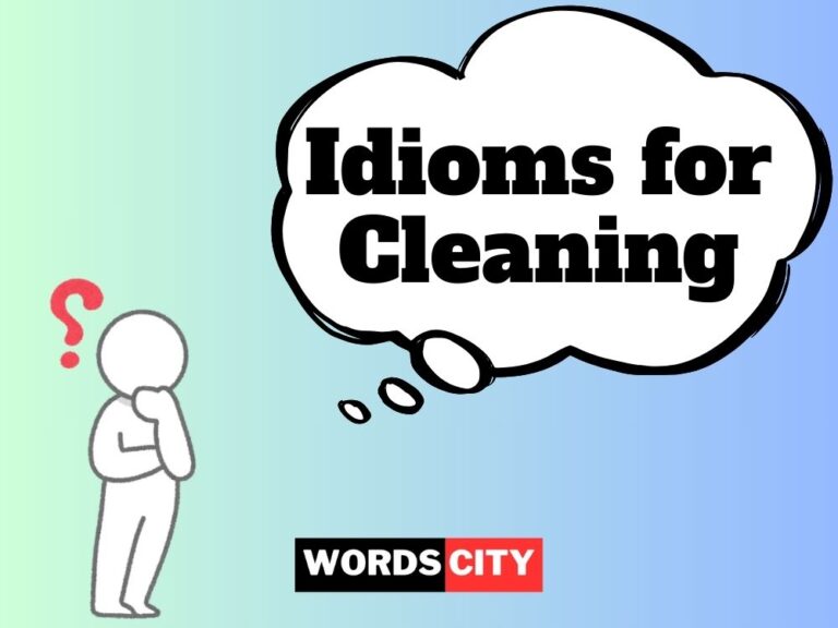 Idioms for Cleaning