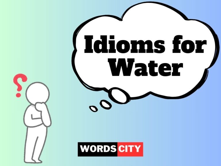 Idioms for Water