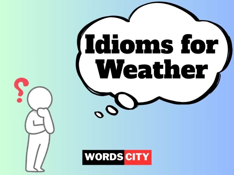 Idioms for Weather